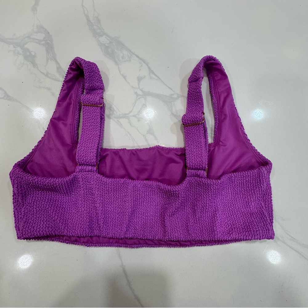 Show Me Your Mumu Sail Bikini Top in Ultra Violet Scrunch Size Large - Picture 7 of 9